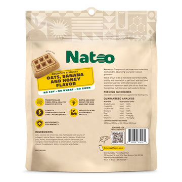 Natoo Crunchy Biscuits – Oats, Banana and Honey Flavor - BIG BITES