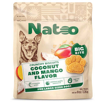 Natoo Crunchy Biscuits Coconut And Mango Flavor - BIG BITES